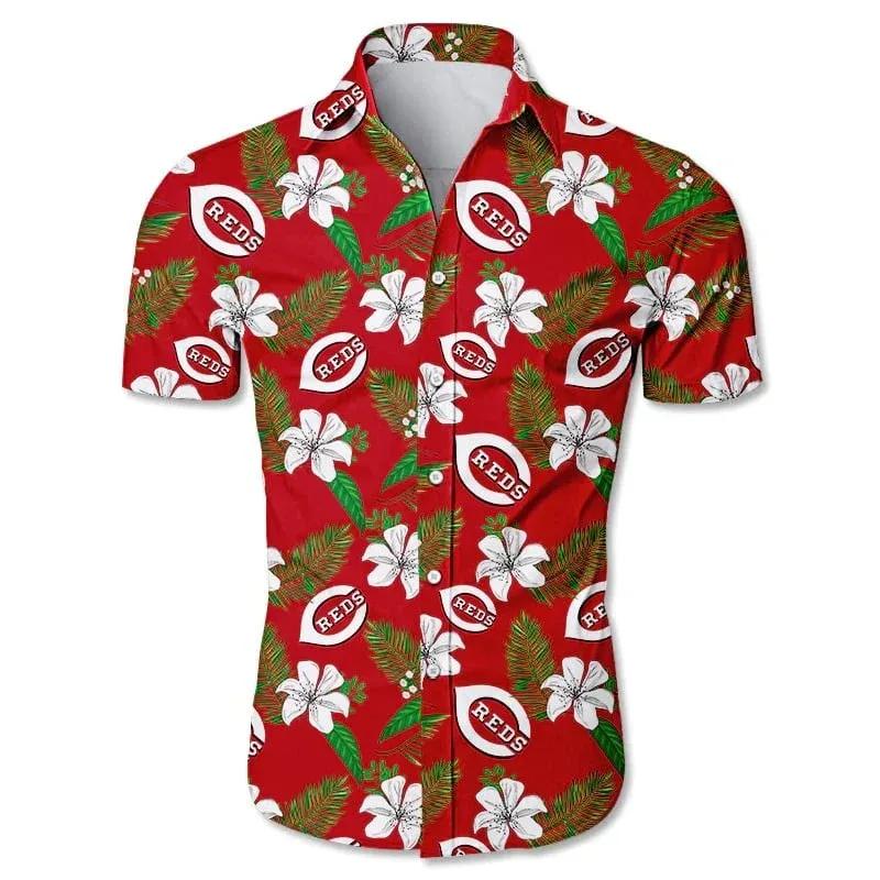 Cincinnati Reds Hawaiian Shirt Tropical Flower Gift For Fans, MLB Hawaiian Shirt Moonbestprint