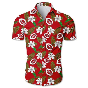 Cincinnati Reds Hawaiian Shirt Tropical Flower Gift For Fans, MLB Hawaiian Shirt Moonbestprint