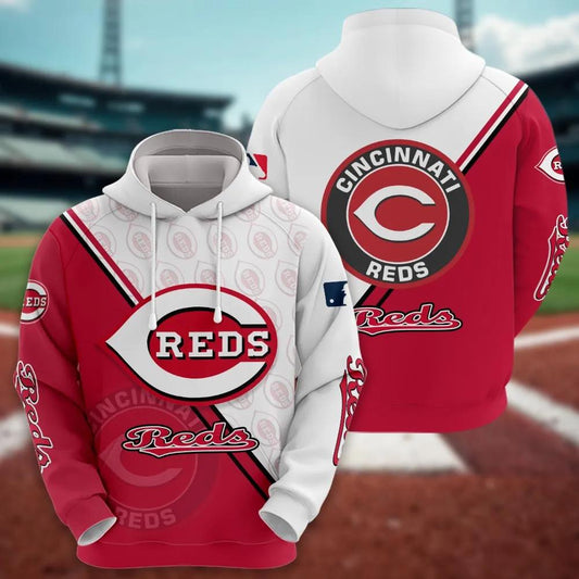 Cincinnati Reds Logo 3D Clothing, MLB Hoodie Moonbestprint