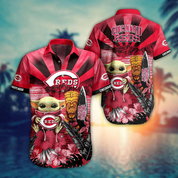 Cincinnati Reds MLB Baby Yoda Hawaiian Shirt, MLB Hawaiian Shirt Moonbestprint