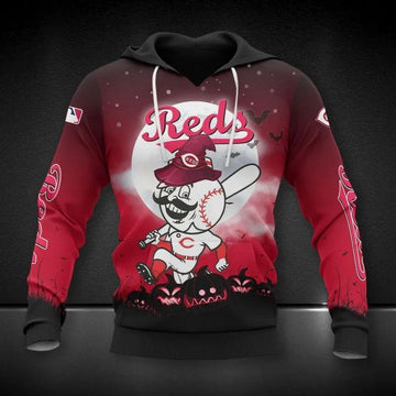 Cincinnati Reds Mascot All Over Print Apparel 1, MLB Hoodie Moonbestprint