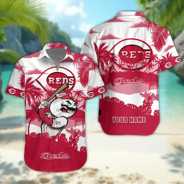 Cincinnati Reds Personalized Hawaiian Shirt – Custom Name, MLB Hawaiian Shirt Moonbestprint