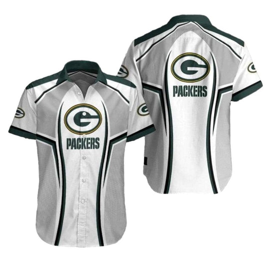 Classic Game Day Green Bay Packers Striped Hawaiian Shirt - Moonbestprint