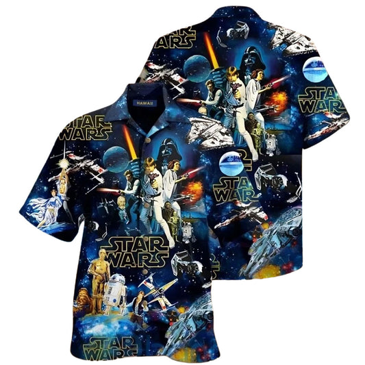 Classic Star Wars Galaxy Collage Hawaiian Shirt – Moonbestprint