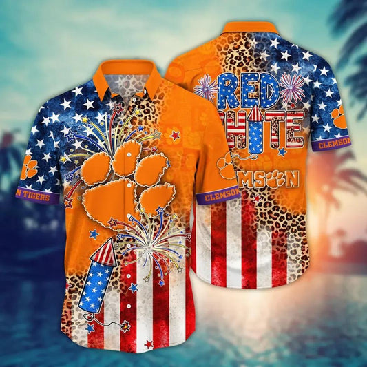 Clemson Tigers NCAA Aloha Hawaiian Shirt, NCAA Hawaiian Shirt Moonbestprint