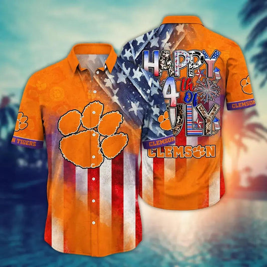 Clemson Tigers NCAA Aloha Hawaiian Shirt 2, NCAA Hawaiian Shirt Moonbestprint