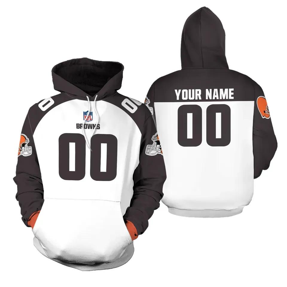 Cleveland Browns 3D Hoodie Custom Name And Number, NFL Hoodie Moonbestprint