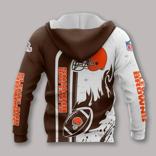 Cleveland Browns 3D NFL Hoodie, NFL Hoodie Moonbestprint