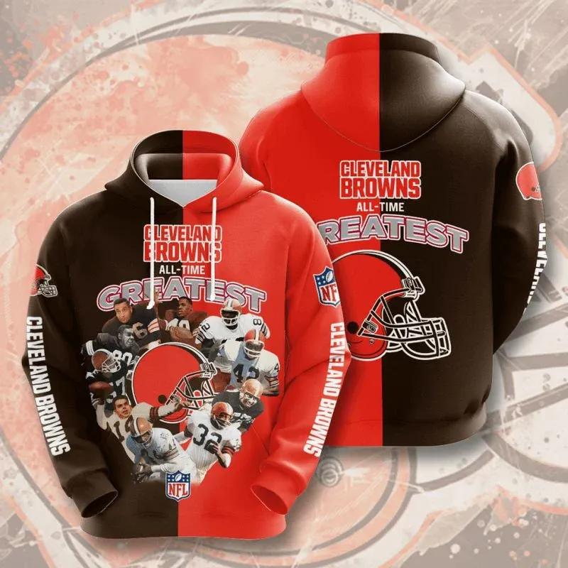 Cleveland Browns All Time 3D Hoodie, NFL Hoodie Moonbestprint