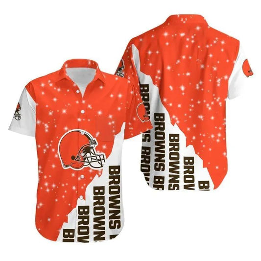 Cleveland Browns Bling Bling Hawaii Shirt Summer Collection, NFL Hawaiian Shirt Moonbestprint