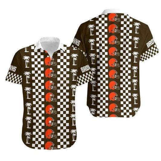 Cleveland Browns Coconut Trees Hawaii Shirt Summer Collection, NFL Hawaiian Shirt Moonbestprint