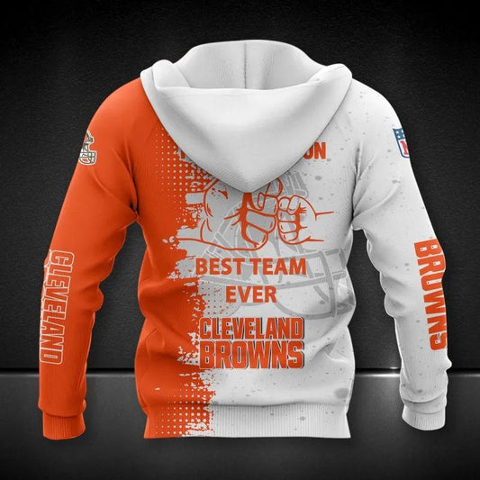 Cleveland Browns Dad And Son All Over Print Hoodie, NFL Hoodie Moonbestprint