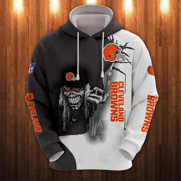 Cleveland Browns Eddie Iron Maiden All Over Print Hoodie 1, NFL Hoodie Moonbestprint