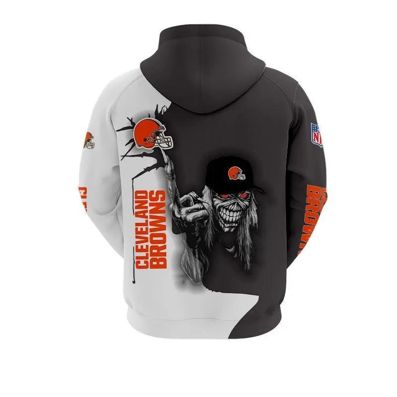 Cleveland Browns Eddie Iron Maiden All Over Print Hoodie 1, NFL Hoodie Moonbestprint