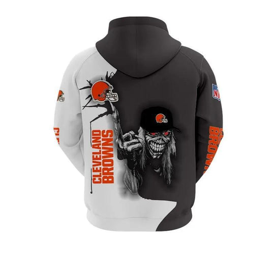 Cleveland Browns Eddie Iron Maiden All Over Print Hoodie 1, NFL Hoodie Moonbestprint