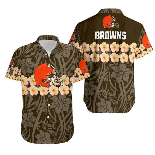 Cleveland Browns Flower And Hawaii Shirt Summer Collection, NFL Hawaiian Shirt Moonbestprint