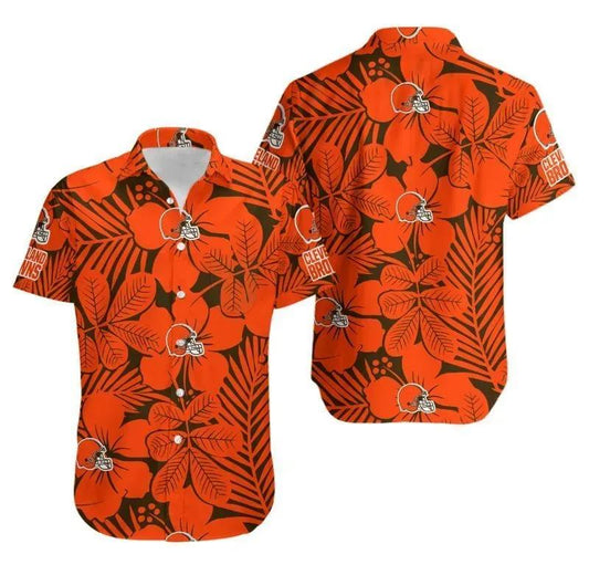 Cleveland Browns Flower Hawaii Shirt Summer Collection 2, NFL Hawaiian Shirt Moonbestprint