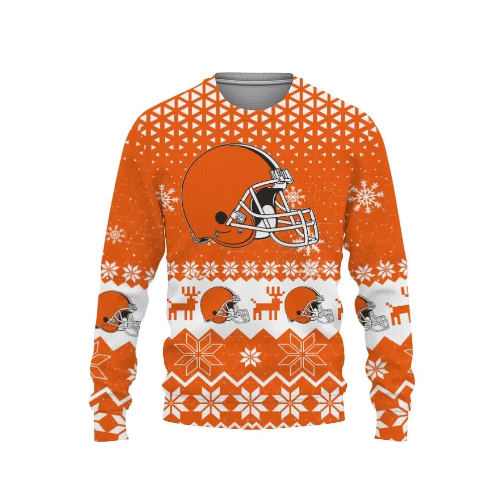 Cleveland Browns Football Ugly Christmas  Sweater, NFL Christmas Sweater Moonbestprint