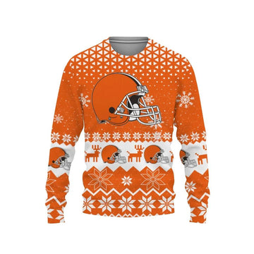 Cleveland Browns Football Ugly Christmas  Sweater, NFL Christmas Sweater Moonbestprint