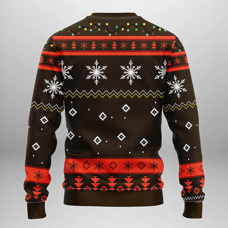 Cleveland Browns Funny Grinch Ugly Christmas Sweater, Grinch Xmas Sweater Moonbestprint