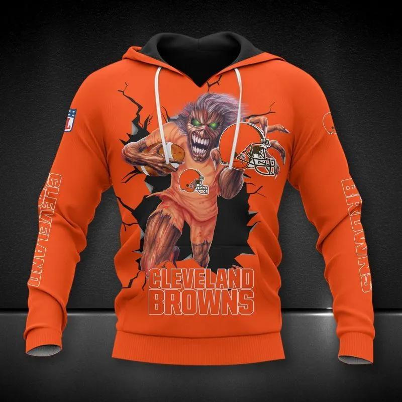 Cleveland Browns Halloween All Over Print Hoodie 1, NFL Hoodie Moonbestprint