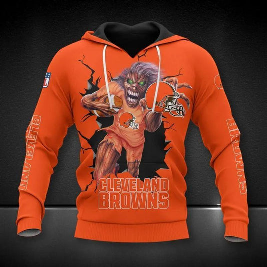 Cleveland Browns Halloween All Over Print Hoodie 1, NFL Hoodie Moonbestprint