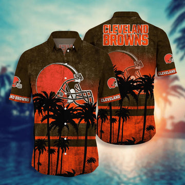 Cleveland Browns Hawaii Shirt Short Style Hot Trending Summer, NFL Hawaiian Shirt Moonbestprint
