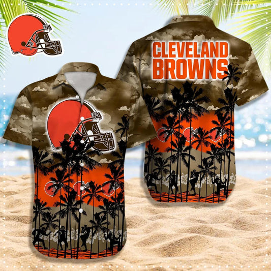 Cleveland Browns Hawaiian Shirt, NFL Hawaiian Shirt Moonbestprint