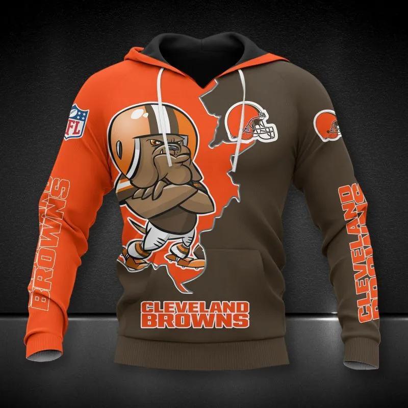 Cleveland Browns Mascot All Over Print Hoodie 1, NFL Hoodie Moonbestprint