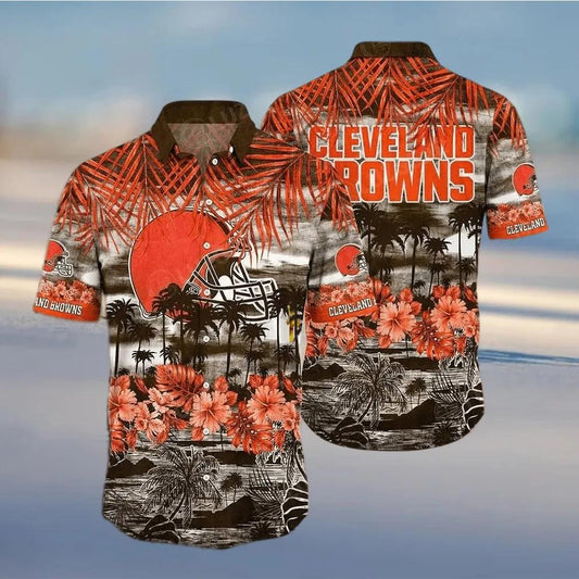 Cleveland Browns NFL Beach Vintage Hawaiian Shirt, NFL Hawaiian Shirt Moonbestprint