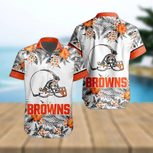 Cleveland Browns NFL Special Floral Tropical Hawaiian Shirt, NFL Hawaiian Shirt Moonbestprint