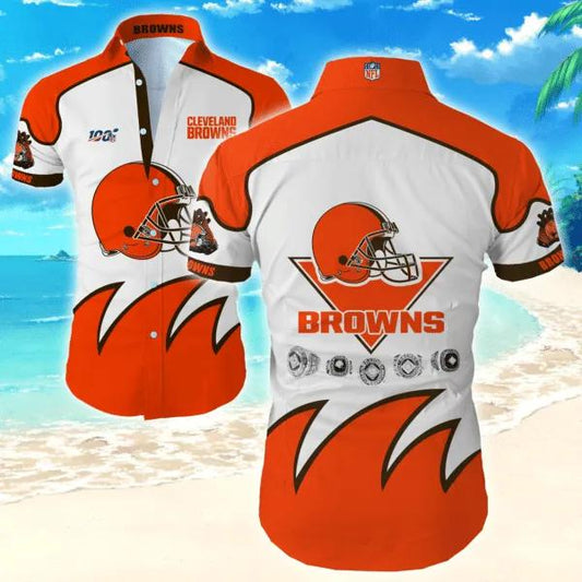 Cleveland Browns Nfl 1 Hawaiian Graphic Print Short Sleeve Hawaiian Shirt, NFL Hawaiian Shirt Moonbestprint
