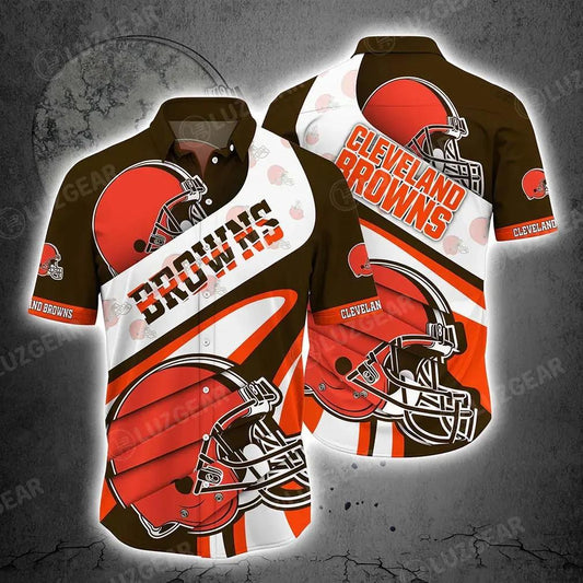 Cleveland Browns Nfl Beach Shirt For Sports Best Fans This Summer Nfl Hawaiian Shirt, NFL Hawaiian Shirt Moonbestprint