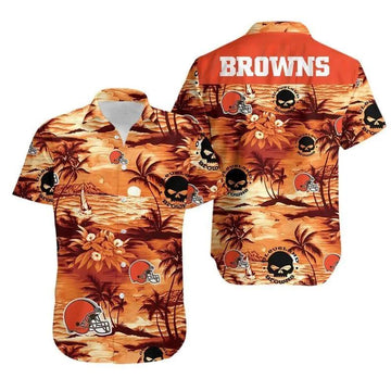 Cleveland Browns Nfl Football Hawaiian Graphic Print Short Sleeve Hawaiian Shirt, NFL Hawaiian Shirt Moonbestprint
