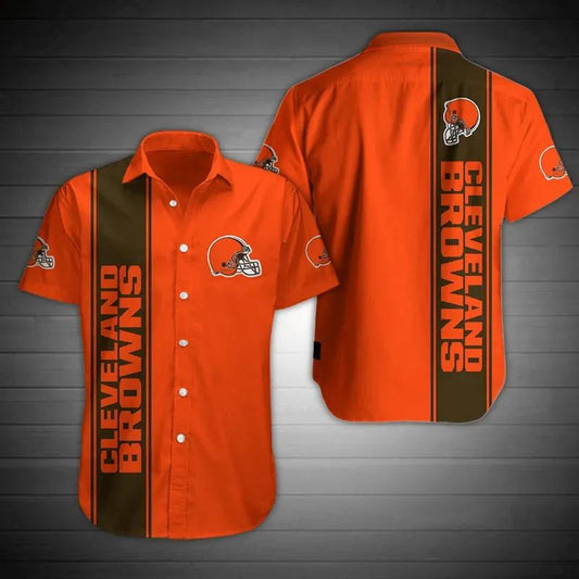 Cleveland Browns Nfl Gift For Fan Football Graphic Print Short Sleeve Hawaiian Shirt, NFL Hawaiian Shirt Moonbestprint