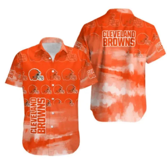 Cleveland Browns Nfl Gift For Fan Hawaiian Graphic Print Short Sleeve Hawaiian Shirt, NFL Hawaiian Shirt Moonbestprint