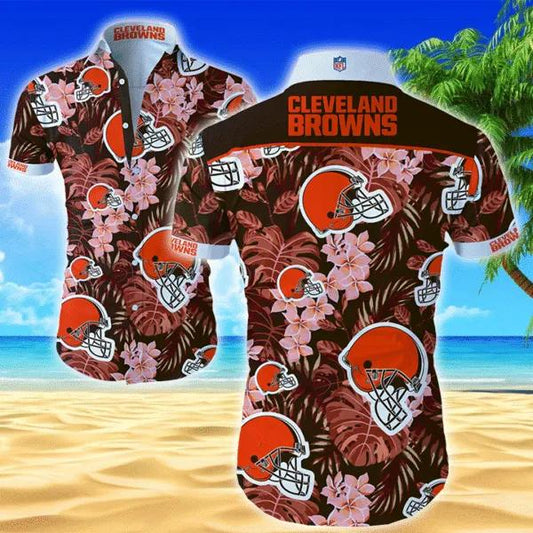 Cleveland Browns Nfl Hawaiian Graphic Print Short Sleeve Hawaiian Shirt 2, NFL Hawaiian Shirt Moonbestprint