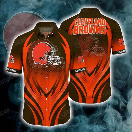 Cleveland Browns Nfl Hawaiian Shirt Short Style Hot Trending Summer For Awesome Fans, NFL Hawaiian Shirt Moonbestprint