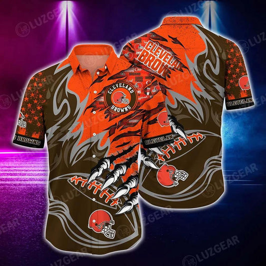 Cleveland Browns Nfl Hawaiian Shirt Style Vintage Summer Beach Shirt Best Gift For Fans, NFL Hawaiian Shirt Moonbestprint