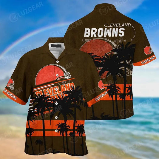 Cleveland Browns Nfl Hawaiian Shirt This Summer Beach Shirt Gift For Best Fans, NFL Hawaiian Shirt Moonbestprint