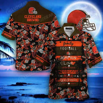 Cleveland Browns Nfl Hawaiian Shirt This Summer New Gift For Family Football, NFL Hawaiian Shirt Moonbestprint