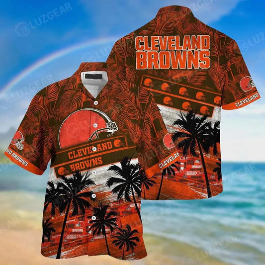 Cleveland Browns Nfl Hawaiian Shirt Trending Summer For Sports Football Fans, NFL Hawaiian Shirt Moonbestprint