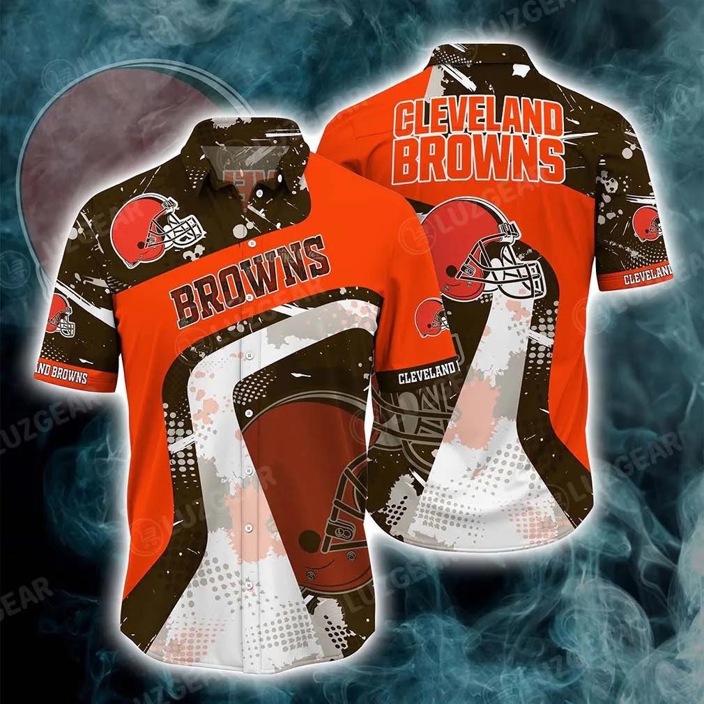Cleveland Browns Nfl Summer Hawaiian Shirt New Collection Gift For Sports Fans Nfl, NFL Hawaiian Shirt Moonbestprint