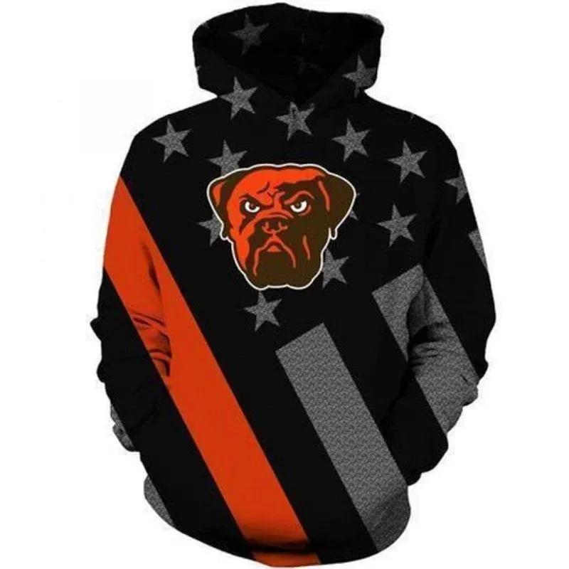 Cleveland Browns Star 3D Hoodie, NFL Hoodie Moonbestprint