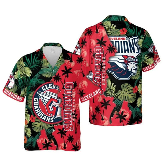 Cleveland Guardians Baseball Tribal Hawaiian Shirt, MLB Hawaiian Shirt Moonbestprint