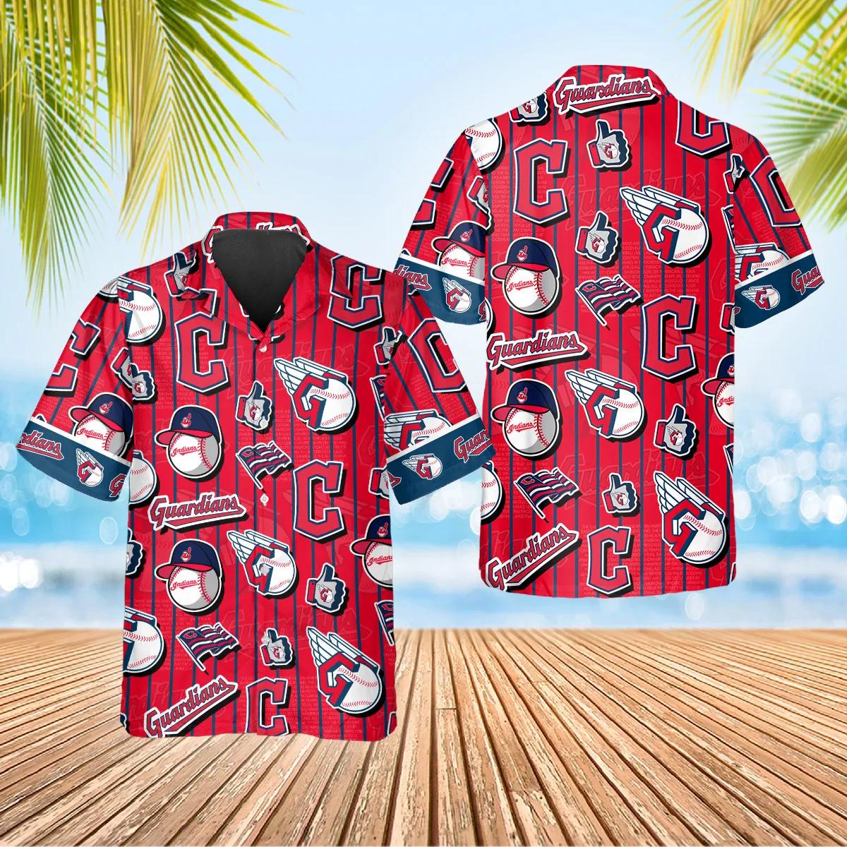 Cleveland Guardians Hawaiian Shirt, MLB Hawaiian Shirt Gift For Fans Moonbestprint