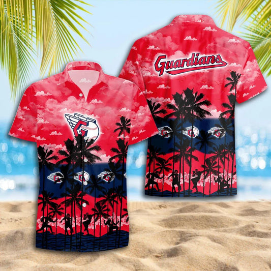 Cleveland Guardians Hawaiian Shirt Trending Summer. Gift For Fan, MLB Hawaiian Shirt Moonbestprint