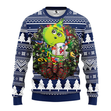 Cleveland Indians Grinch Hug Ugly Christmas Sweater, Grinch Xmas Sweater Moonbestprint