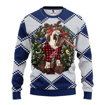 Cleveland Indians Pub Dog Ugly Christmas Sweater, MLB Christmas Sweater Moonbestprint
