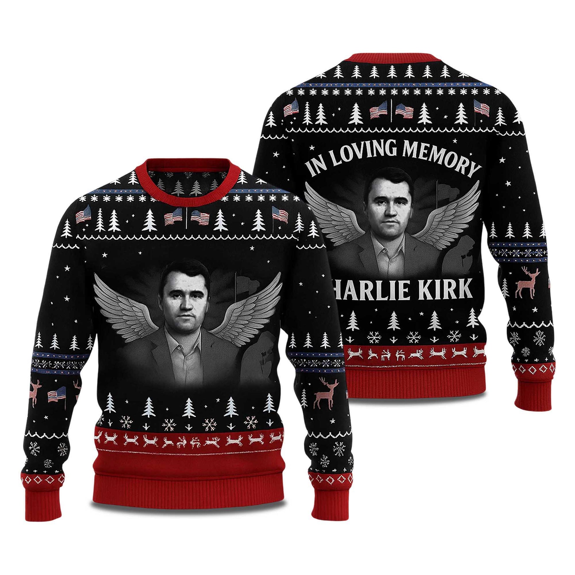 2026 In Love Memory Charlie Kirk Ugly Christmas Sweater Moonbestprint